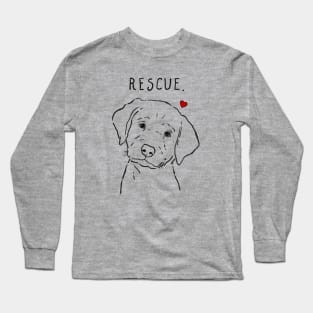 Rescue Lab Puppy, Adopt Don't Shop, Sweet Puppy Long Sleeve T-Shirt